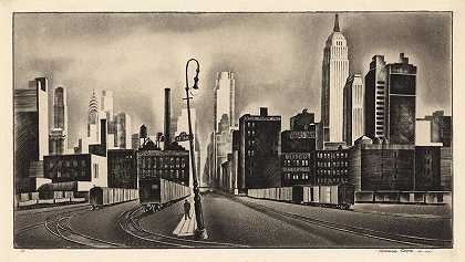 纽约西区。（1931） by Howard N. Cook
