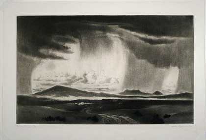 广袤土地上的雨水（1960） by Gene Kloss