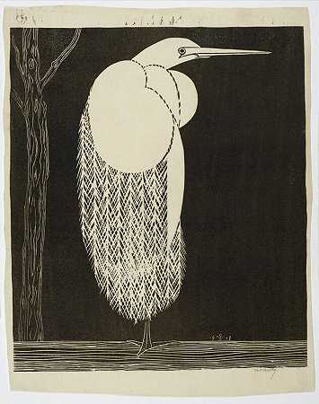 [白鹭]（1913年） by Samuel Jessurun de Mesquita