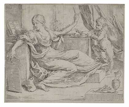 学习的寓言（约1600年） by Guido Reni