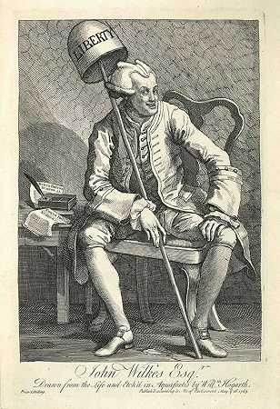 John Wilkes Esqr。(1763) by William Hogarth