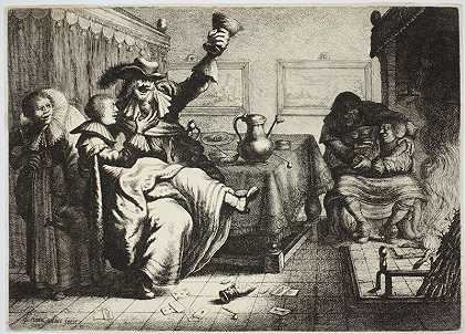 客栈里的两对恋人（1633-1635） by Jan Gillisz van Vliet