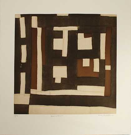 黑色和棕色（2005） by Mary Lee Bendolph (Gee;s Bend)