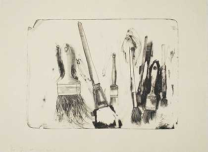 石头上的画笔#2（2010） by Jim Dine