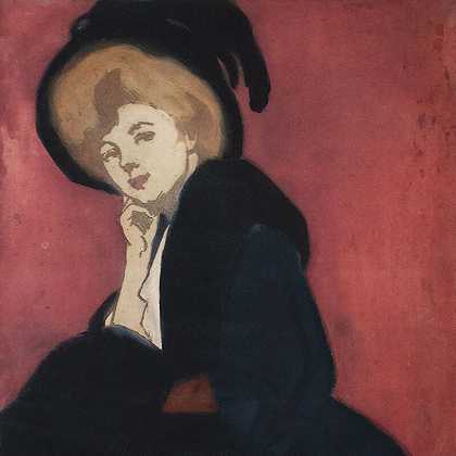 «年轻女子肘部按压»（约1905年） by Charles Picard le Doux