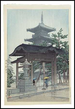 三蜀曾塞寺（1937年） by Kawase Hasui