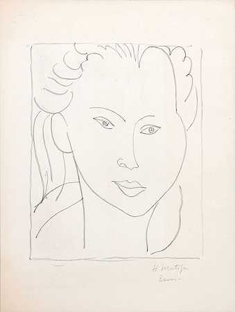 女人的脸。（1945） by Henri Matisse