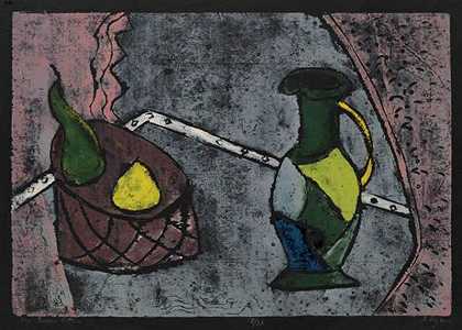 绿色水罐（约1950年） by Anne Ryan (1889-1954)