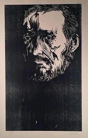 托马斯·埃金斯肖像（1962） by Leonard Baskin