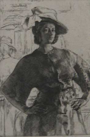 《镜子》（阿纳斯）（1920） by Gerald Leslie Brockhurst