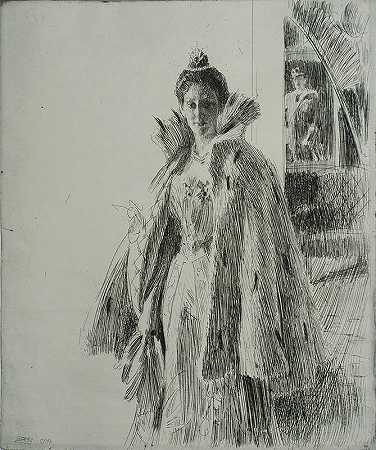 英格伯格一世公主（1900） by Anders Leonard Zorn