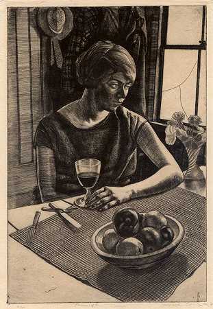 B的肖像（1928年） by Howard Cook