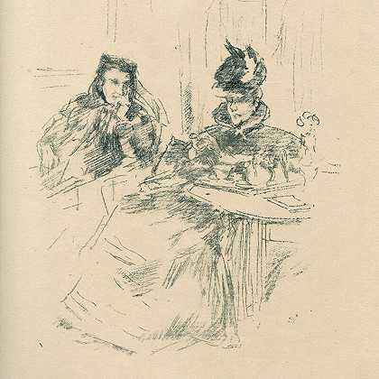\\“下午茶（路147；利维114；芝加哥173）\\”（1897年） by James Abbott McNeill Whistler