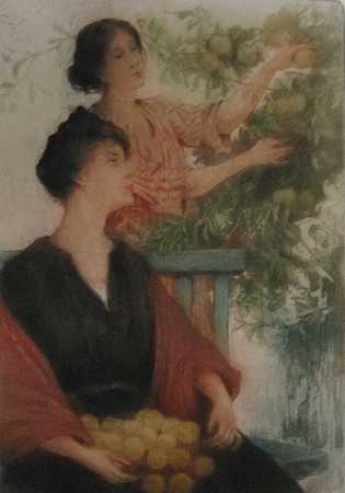 采摘柠檬（1900） by Allen Osterlind