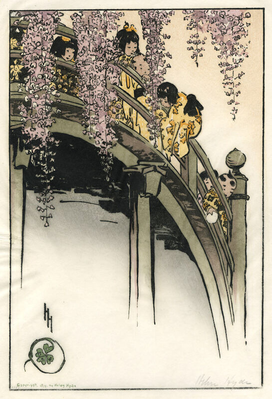 卡梅多的月亮桥（1914年） by Helen Hyde