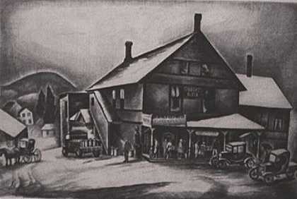 乡村商店（1929） by Howard N. Cook