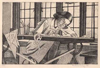 画板上的苏珊（1946） by Beatrice Levy