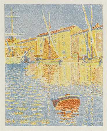 拉穆埃（圣特罗佩斯：港口）（1894年） by Paul Signac