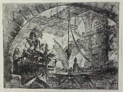 突出平台上的囚犯，证据（约1749年） by Giovanni Battista Piranesi
