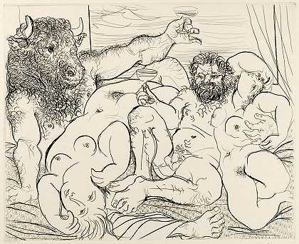 《牛头人之歌》（B.192；G/B 351；S.V.85）（1933年） by Pablo Picasso