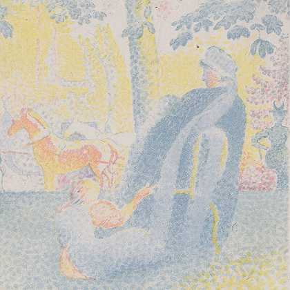 “在登尚-爱丽舍宫”（1898年） by Henri Edmond Cross