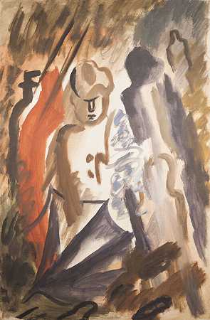 《拿伞的家伙》（1933） by Germaine Derbecq