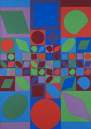 Farbwelt（1965-73） by Victor Vasarely