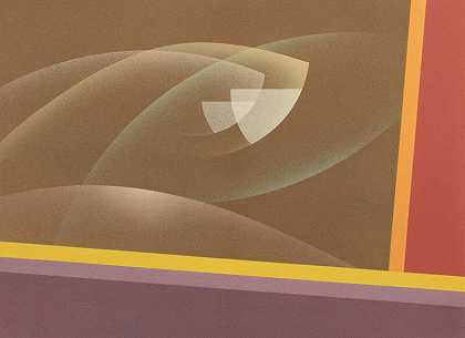 1948年第10号水彩画——序列——三部曲，第三远景（1948） by Raymond Jonson