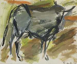 无标题公牛（1973） by Elaine de Kooning