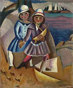 渔民的孩子（1919） by William Zorach