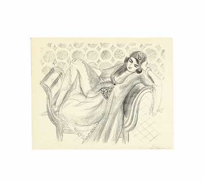 长椅休息（1929）|出售 by Henri Matisse
