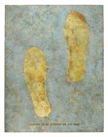 待踩踏的绘画（青铜，1966年版铸造）（1988年） by Yoko Ono