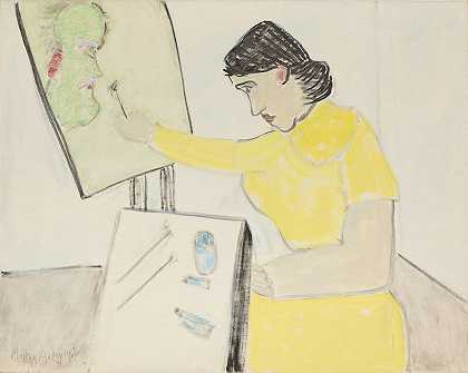 艺术家绘画艺术家（1962） by Milton Avery