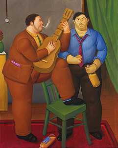 《两个朋友》（2012） by Fernando Botero