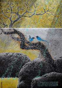 秋天的台湾蓝鹊秋之藍鵲 （2015年） by Lee Cheng-Ming 李振明