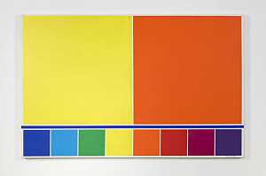 从蓝色到紫色。橙色和黄色广场（1966） by Waldo Balart