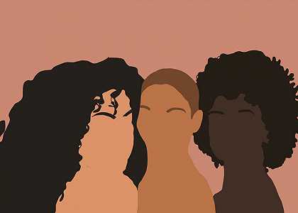 Gyals-三位女性的数字插图-多元文化黑色+棕色（2019年） by Samantha Viotty