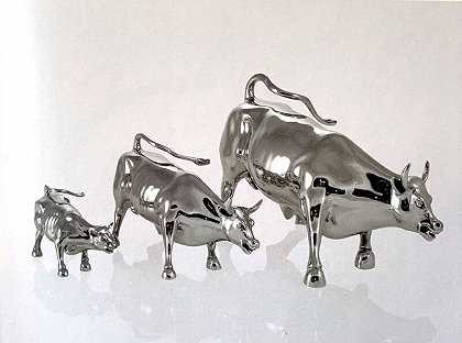 装料公牛三联不锈钢（1989） by Arturo Di Modica