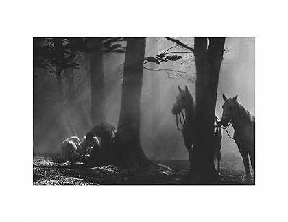 洛里·瓦格纳、安妮卡·迪·洛伦佐和简·哈格雷夫在森林中漫步|卡利古拉：马里奥·图尔西照片|档案银抹布照片（2020年） by Mario Tursi