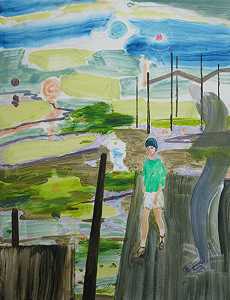 梦见一个穿绿色套头衫的男孩6（2019） by Eleanor Moreton