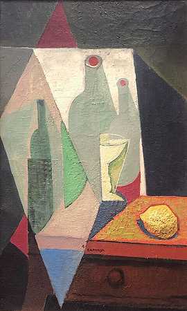 瓶子里的死亡自然（1915-1917） by Ángel Zárraga