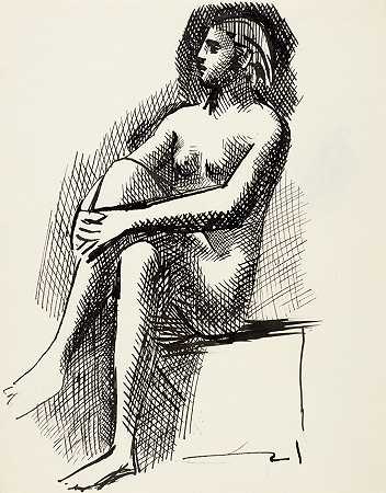 坐着的女人 – 毕加索