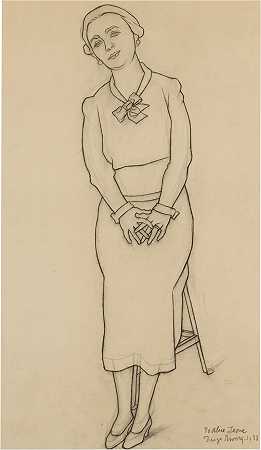 爱丽丝-利昂摩押肖像 – 迭戈·里维拉
