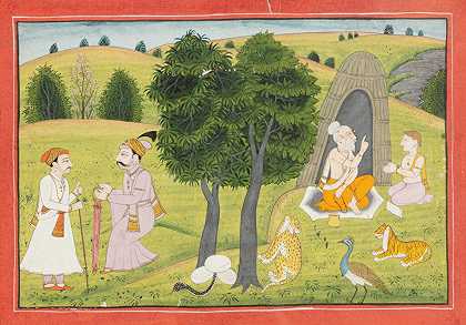 印度、拉贾斯坦邦、帕哈里、18世纪末和19世纪|五幅印度微缩画
