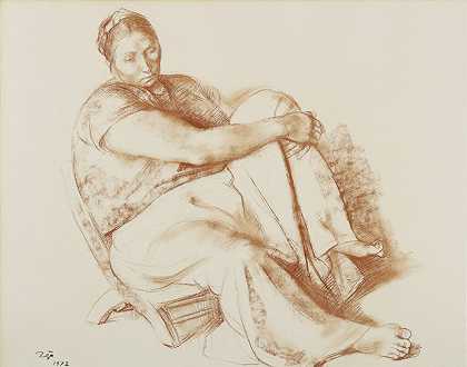 坐在椅子上的女人 – 弗朗西斯科·祖尼加