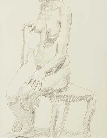 裸体，女模特，坐着 – 菲利普-珀尔斯坦-
