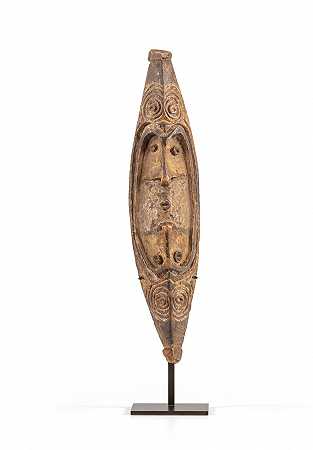 拉木河长笛面具，巴布亚新几内亚 – 巴布亚新几内亚拉穆河口罩-