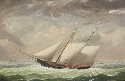 风浪中的纵帆船“LOO CHOO” – 菲茨-亨利-莱恩-