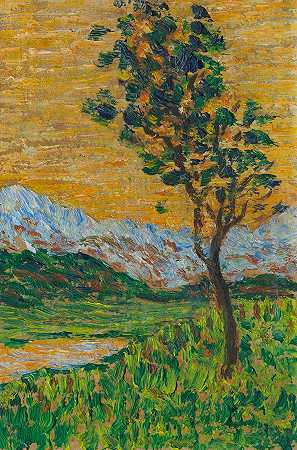 《有树的山》，1936年 – 戈塔尔多·塞甘蒂尼–