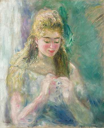 La couseuse 縫紉的女子 – Pierre-Auguste-Renoir-皮耶・奧古斯特・雷諾瓦-